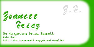 zsanett hricz business card